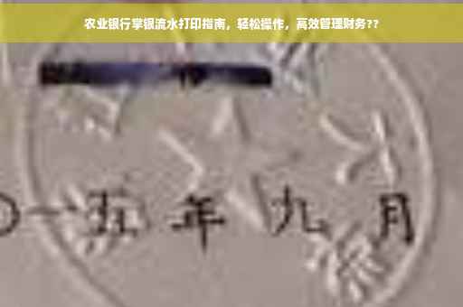 农业银行掌银流水打印指南，轻松操作，高效管理财务??