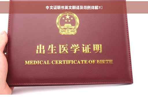 中文证明书英文翻译及范例详解?✨