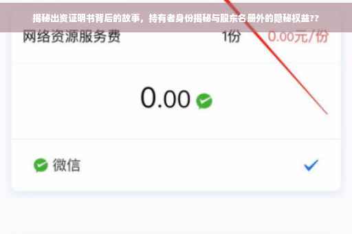 揭秘出资证明书背后的故事，持有者身份揭秘与股东名册外的隐秘权益??