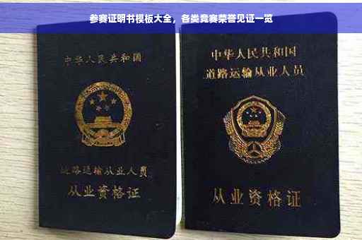 参赛证明书模板大全，各类竞赛荣誉见证一览