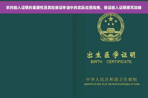 农村收入证明的重要性及其在签证申请中的实际应用指南，签证收入证明撰写攻略