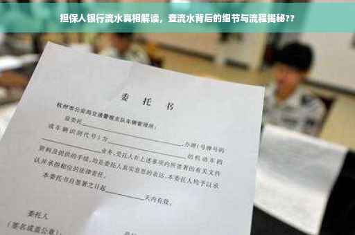 担保人银行流水真相解读，查流水背后的细节与流程揭秘??
