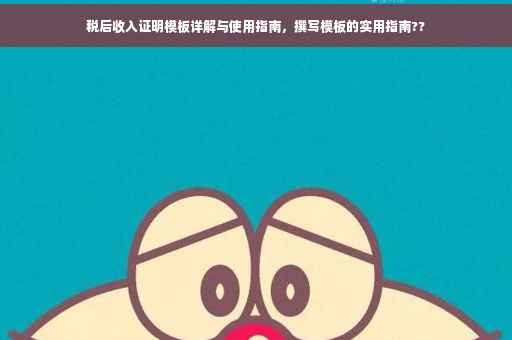 税后收入证明模板详解与使用指南，撰写模板的实用指南??