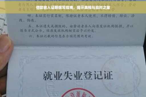 借款收入证明撰写指南，揭示真相与应对之策