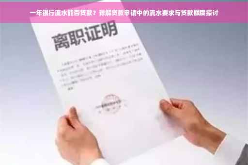 一年银行流水能否贷款？详解贷款申请中的流水要求与贷款额度探讨