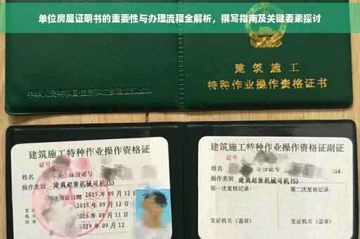 单位房屋证明书的重要性与办理流程全解析，撰写指南及关键要素探讨