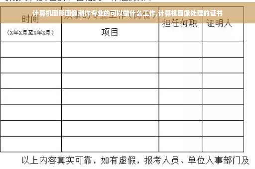 计算机图形图像制作专业的可以做什么工作,计算机图像处理的证书