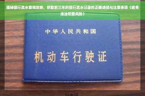 揭秘银行流水查询攻略，获取前三年的银行流水记录的正确途径与注意事项（避免违法犯罪风险）