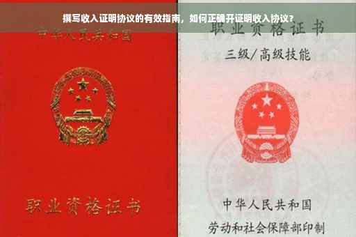 撰写收入证明协议的有效指南，如何正确开证明收入协议？