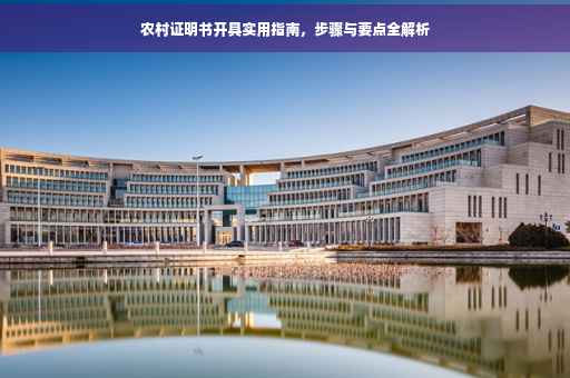 农村证明书开具实用指南，步骤与要点全解析