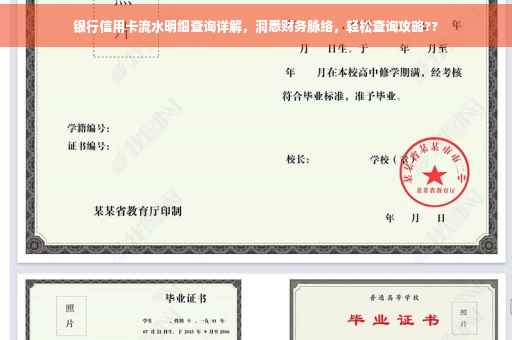 银行信用卡流水明细查询详解，洞悉财务脉络，轻松查询攻略??