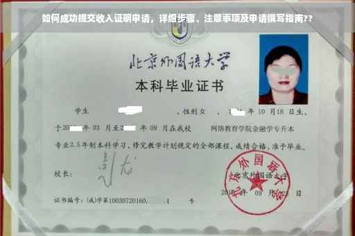 如何成功提交收入证明申请，详细步骤、注意事项及申请撰写指南??