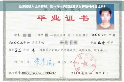 经济房收入证明详解，如何揭示真实经济状况并顺利开具证明？