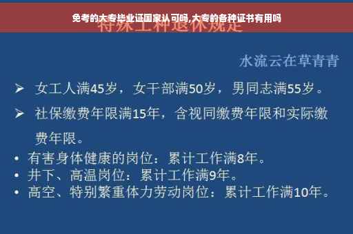 免考的大专毕业证国家认可吗,大专的各种证书有用吗