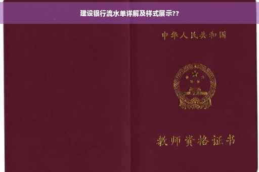 建设银行流水单详解及样式展示??