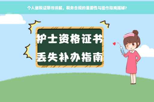 个人缴税证明书详解，税务合规的重要性与操作指南揭秘?