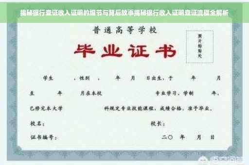 揭秘银行查证收入证明的细节与背后故事揭秘银行收入证明查证流程全解析