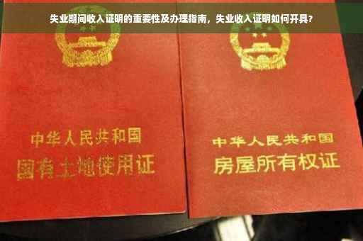 失业期间收入证明的重要性及办理指南，失业收入证明如何开具？