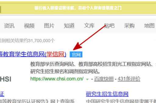 银行收入明细证明详解，开启个人财务透明度之门