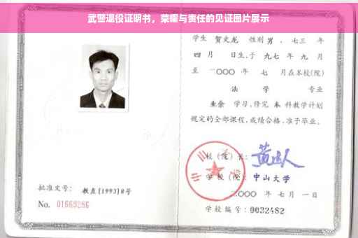 武警退役证明书，荣耀与责任的见证图片展示