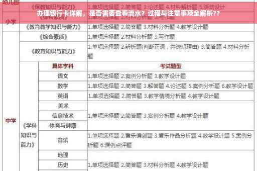 办理银行卡详解，是否需要查看流水？过程与注意事项全解析??
