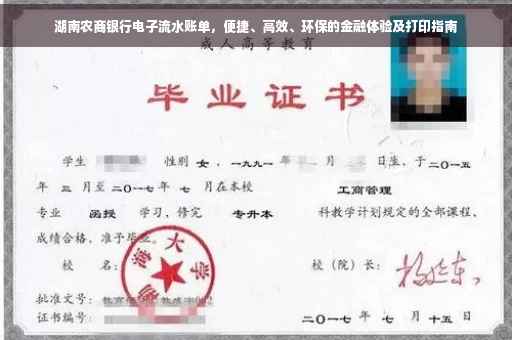湖南农商银行电子流水账单，便捷、高效、环保的金融体验及打印指南