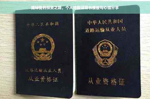 揭秘我的投资之路，个人持股证明书模板与心得分享