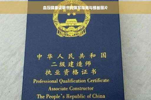 血压健康证明书的撰写指南与模板图片