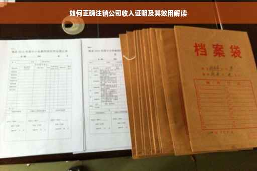 如何正确注销公司收入证明及其效用解读