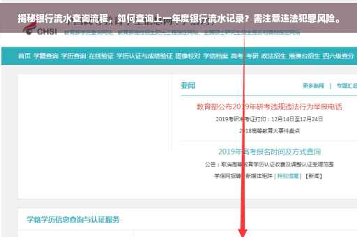 揭秘银行流水查询流程，如何查询上一年度银行流水记录？需注意违法犯罪风险。