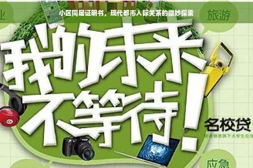 小区同居证明书，现代都市人际关系的微妙探索