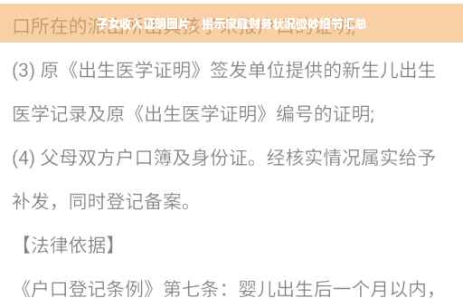 子女收入证明图片，揭示家庭财务状况微妙细节汇总