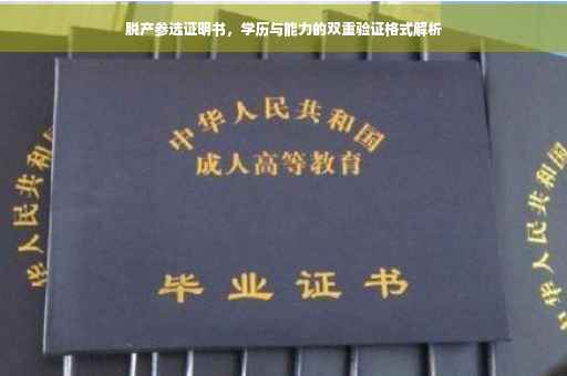 脱产参选证明书，学历与能力的双重验证格式解析