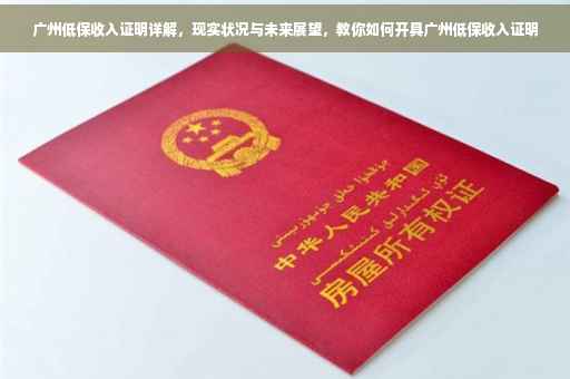 广州低保收入证明详解，现实状况与未来展望，教你如何开具广州低保收入证明