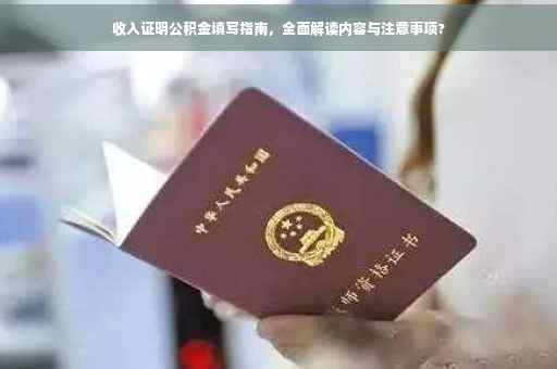 收入证明公积金填写指南，全面解读内容与注意事项?