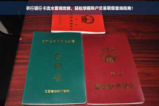 农行银行卡流水查询攻略，轻松掌握账户交易明细查询指南！