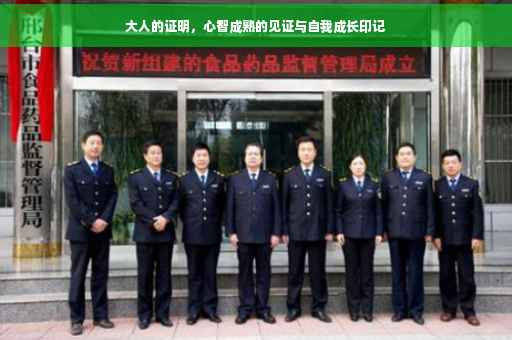 大人的证明，心智成熟的见证与自我成长印记