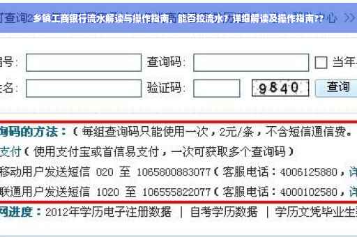乡镇工商银行流水解读与操作指南，能否拉流水？详细解读及操作指南??