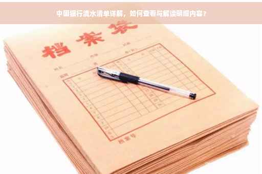 中国银行流水清单详解，如何查看与解读明细内容？