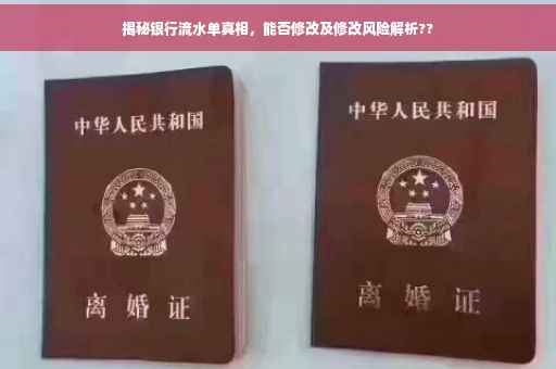 揭秘银行流水单真相，能否修改及修改风险解析??