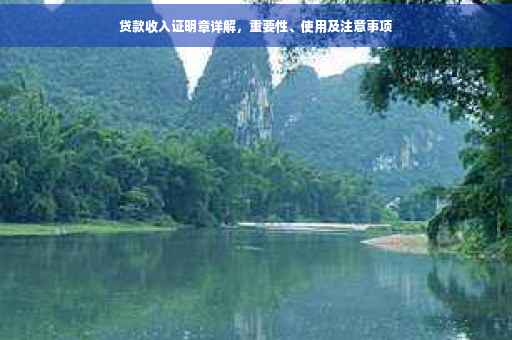 贷款收入证明章详解，重要性、使用及注意事项