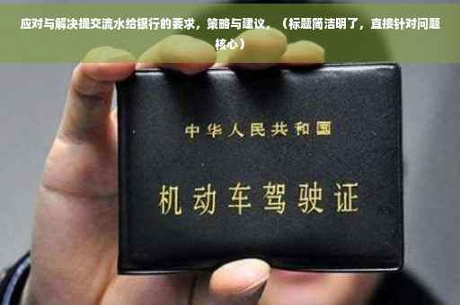 应对与解决提交流水给银行的要求,策略与建议,(标题简洁明了,直接针对问题核心) 应对与解决提交流水给银行的要求,策略与建议,(标题简洁明了,直接针对问题核心)