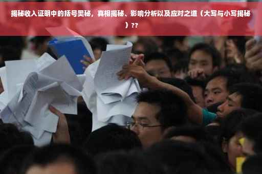 揭秘收入证明中的括号奥秘，真相揭秘、影响分析以及应对之道（大写与小写揭秘）??