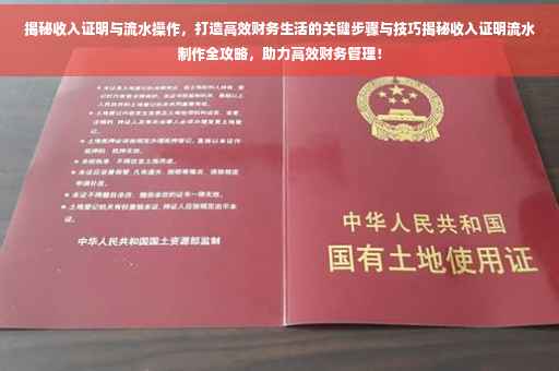 揭秘收入证明与流水操作，打造高效财务生活的关键步骤与技巧揭秘收入证明流水制作全攻略，助力高效财务管理！