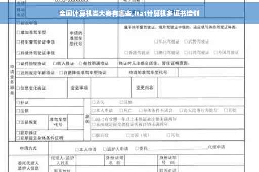 全国计算机类大赛有哪些,itat计算机多证书培训