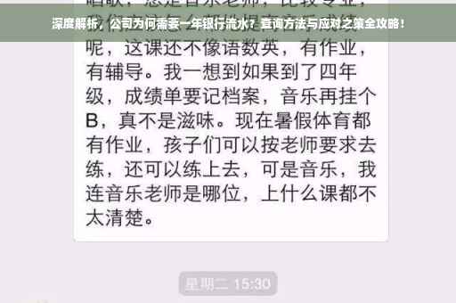 深度解析，公司为何需要一年银行流水？查询方法与应对之策全攻略！