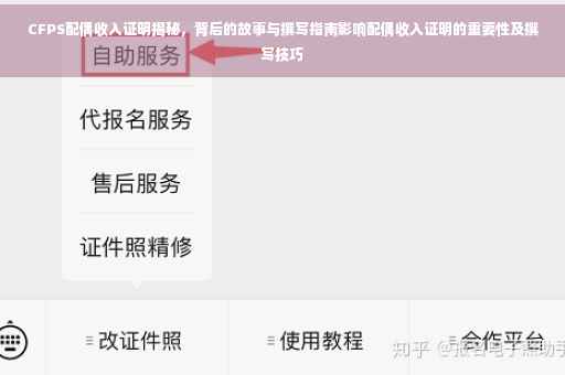 CFPS配偶收入证明揭秘，背后的故事与撰写指南影响配偶收入证明的重要性及撰写技巧