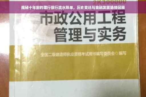 揭秘十年前的建行银行流水账单，历史变迁与金融发展脉络回顾