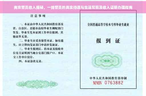 南京警员收入揭秘，一线警员的真实待遇与生活写照及收入证明办理指南