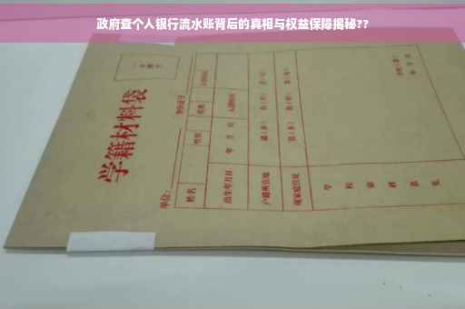 政府查个人银行流水账背后的真相与权益保障揭秘??